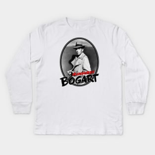 Humphrey Bogart: Smoking Sam Spade Kids Long Sleeve T-Shirt